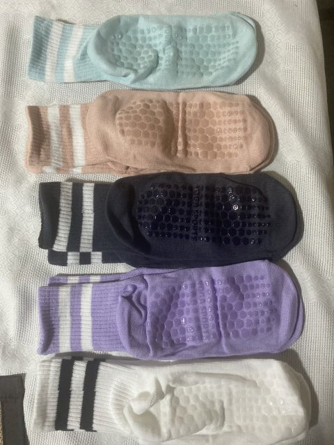 Calcetas Antideslizantes para Pilates, Yoga y Barre - 6 Piezas Nuevas