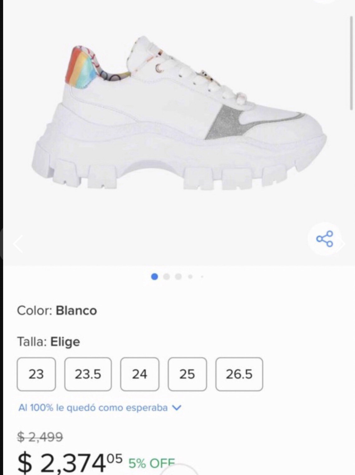 Tenis WCapsule Edición Pride Talla 3 Color Blanco
