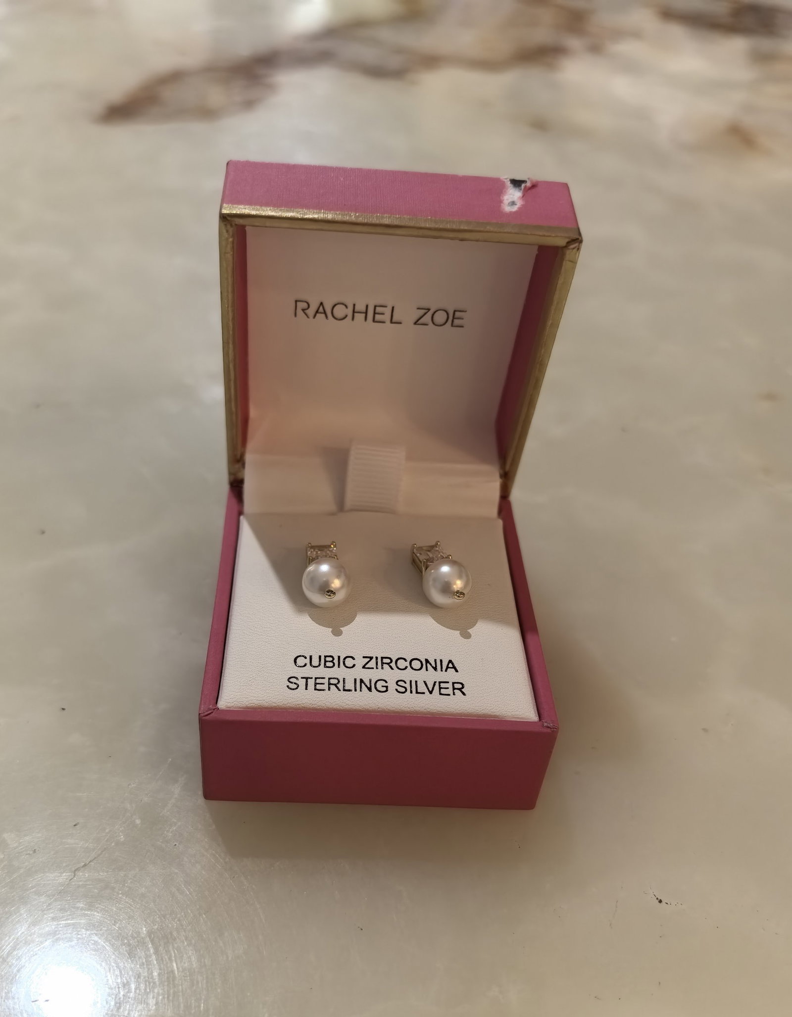 Aretes de Zirconia Cubica en Plata Esterlina - Rachel Zoe