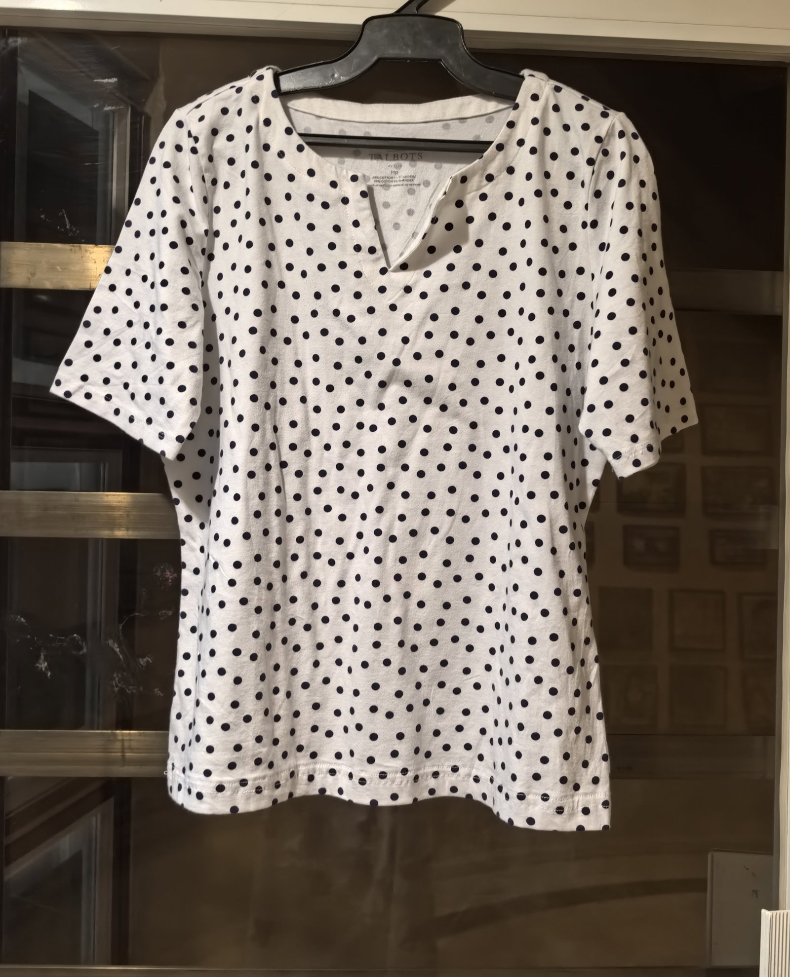 Blusa Talbots Nueva Talla MP con Estampado de Lunares