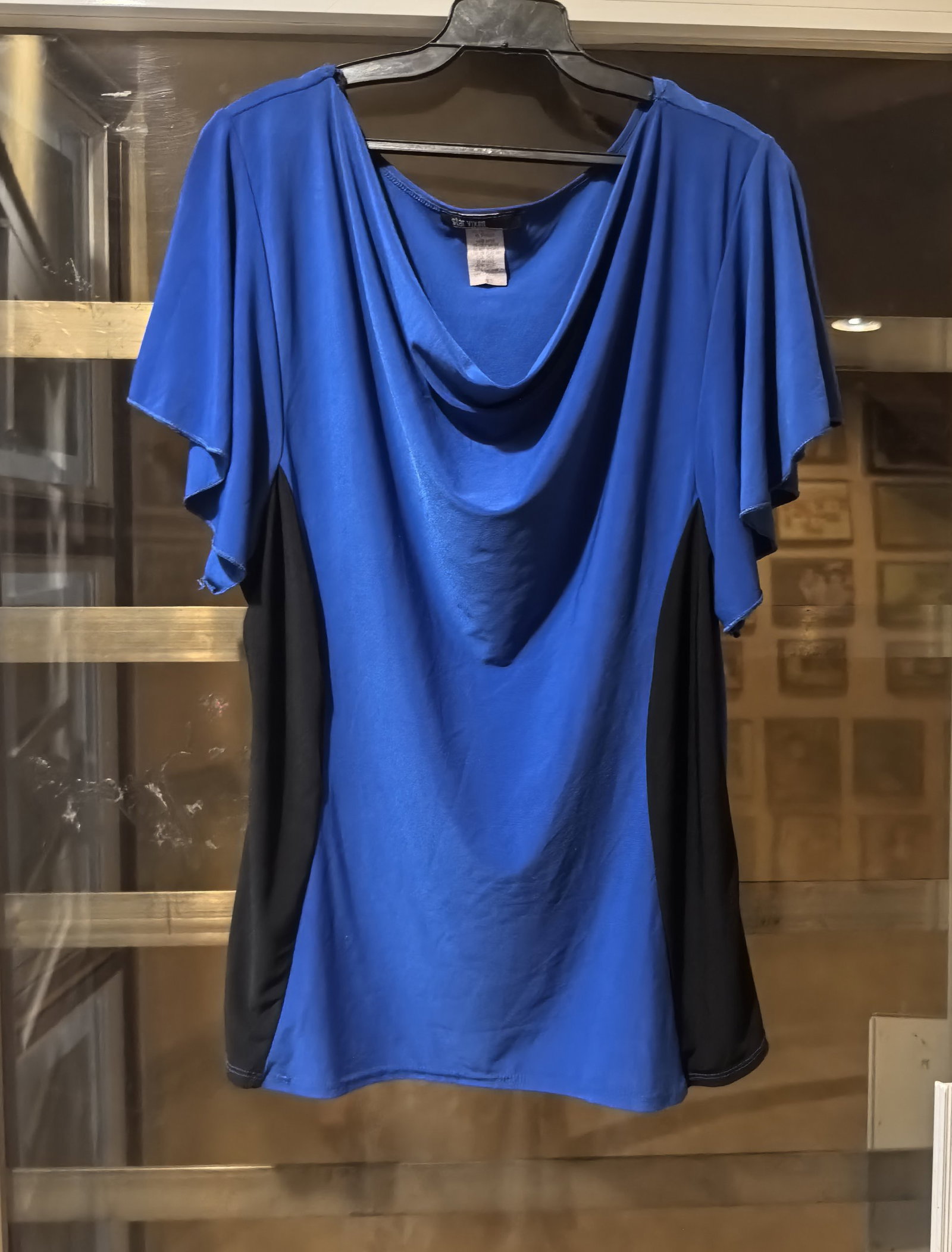 Blusa Star Vixen Talla M Azul Rey con Negro