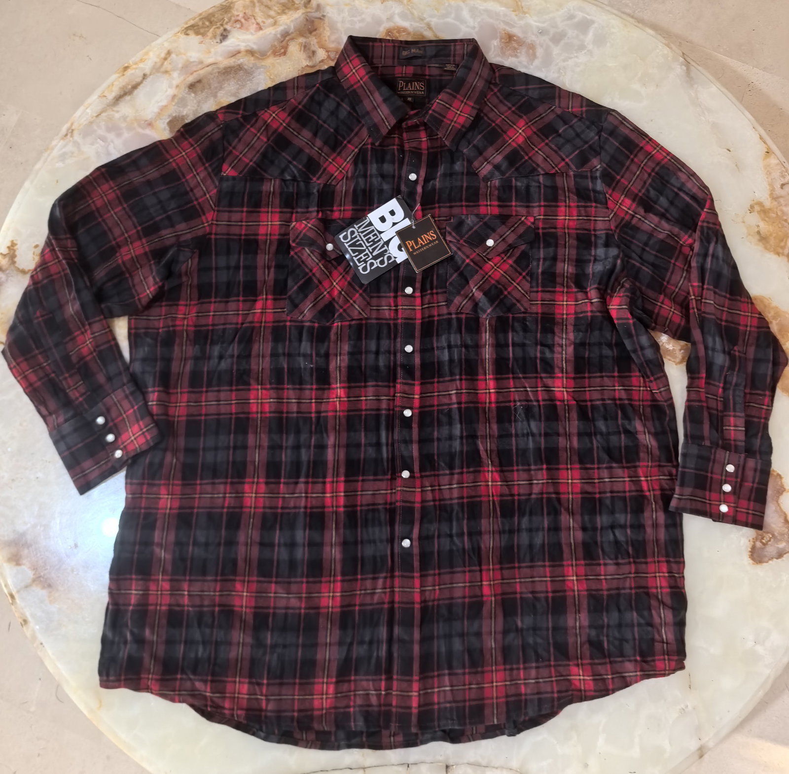 Camisa de Vestir Plains Big Man Nueva