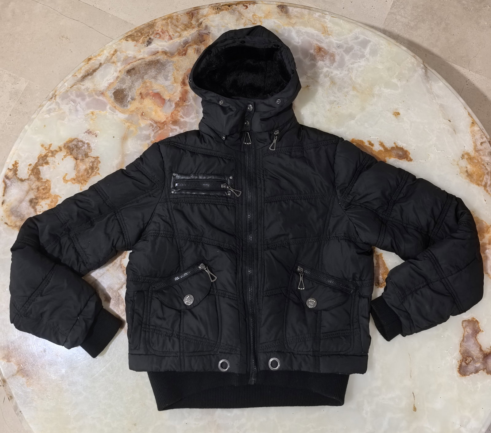 Chamarra Bomber B-Young Negra Nueva