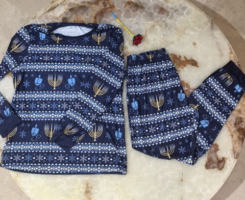 Pijama Azul Talla Large con Diseño Festivo