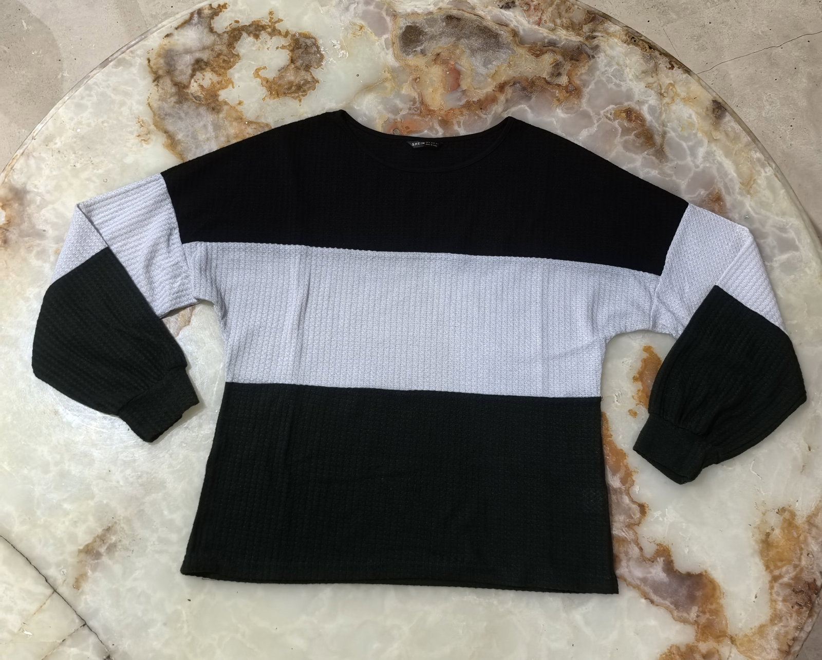 Blusa Shein Verde y Negra, Talla M, Nueva