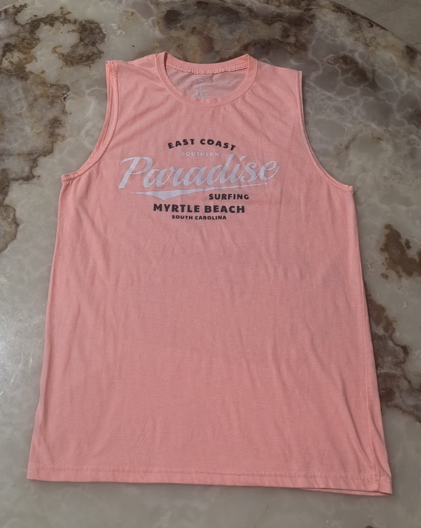 Camiseta Coastal Swell nueva de playa, talla Medium, color durazno