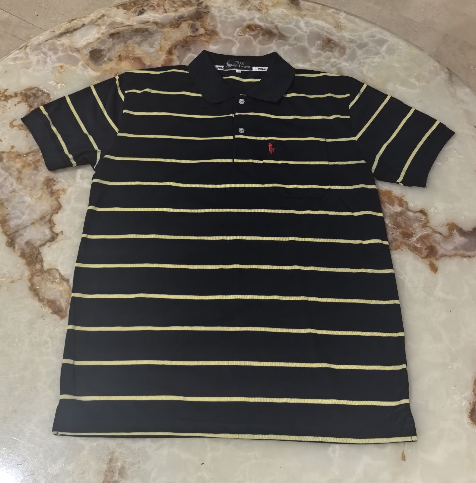 Playera Polo Ralph Lauren a Rayas Amarillas y Negras