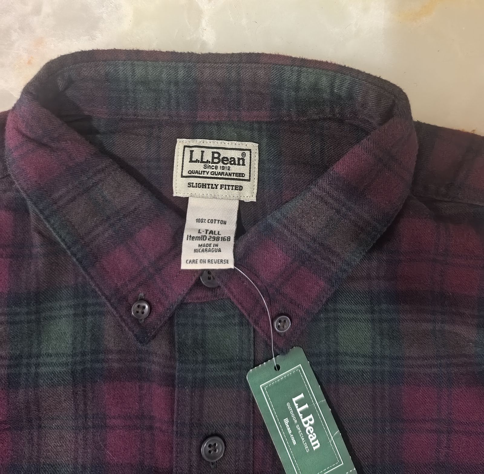 Camisa de Cuadros L.L.Bean Talla Large