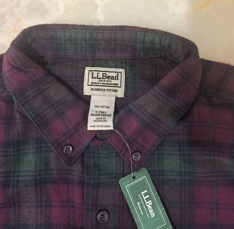 Camisa de Cuadros L.L.Bean Talla Large