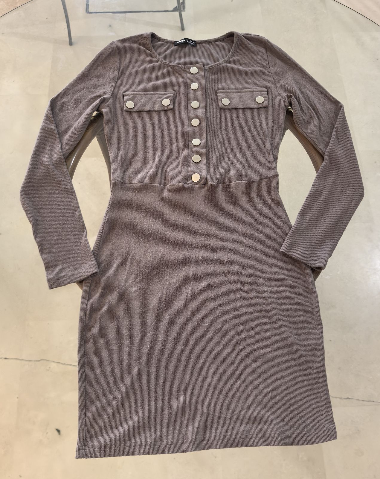 Vestido Shein color marrón, talla Small