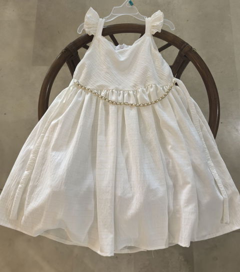 Vestido Chersi para niña de 6 años, color blanco