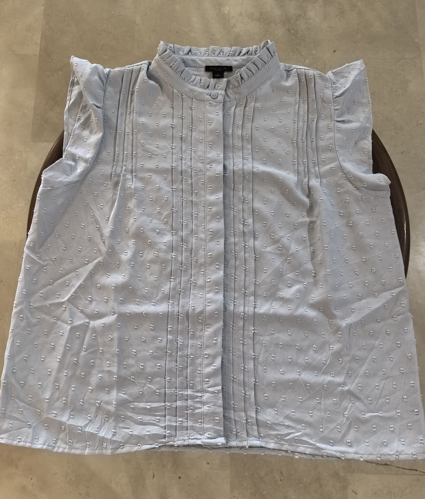 Blusa Ann Taylor de Mujer, Talla Small, Color Azul Claro