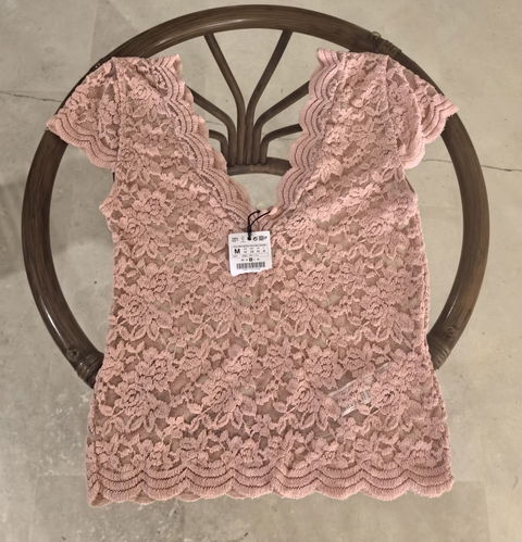Blusa de encaje Stradivarius talla Small