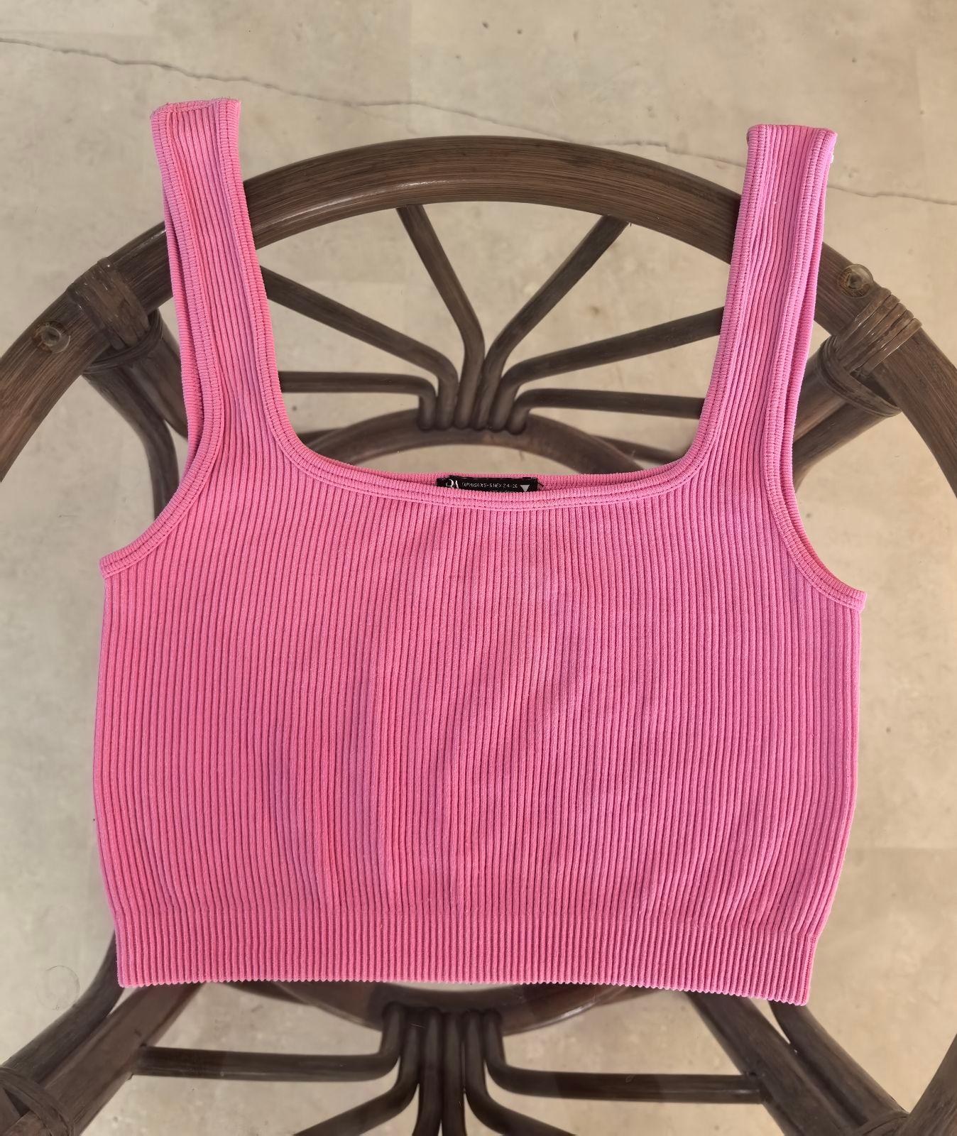 Crop Top Zara Rosa Talla XSmall