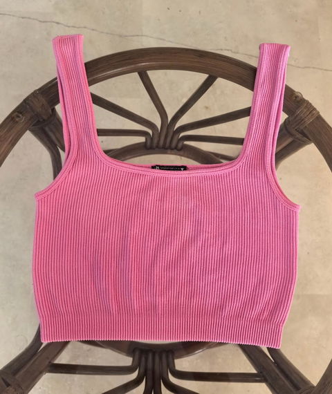 Crop Top Zara Rosa Talla XSmall