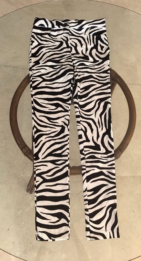 Pantalón stretch Zara tamaño Small con estampado de cebra