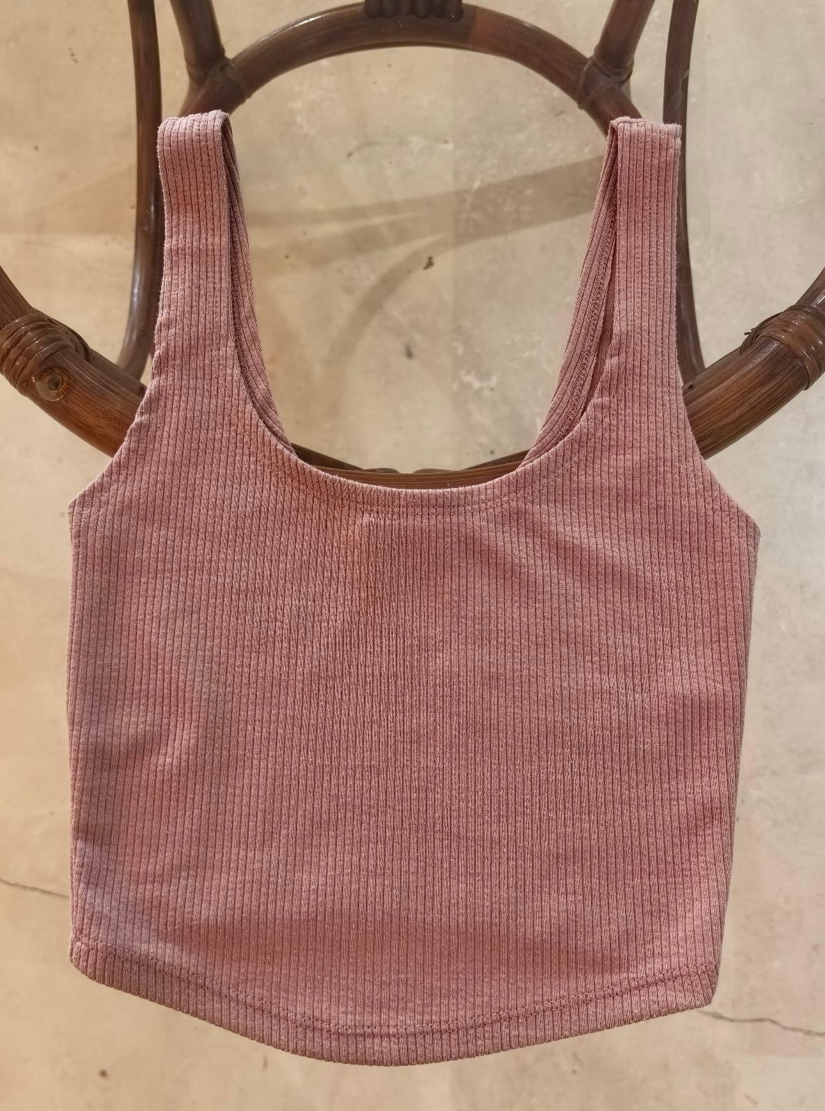 Crop Top Bershka Rosa Talla XXSmall