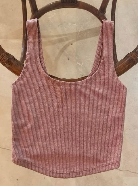 Crop Top Bershka Rosa Talla XXSmall