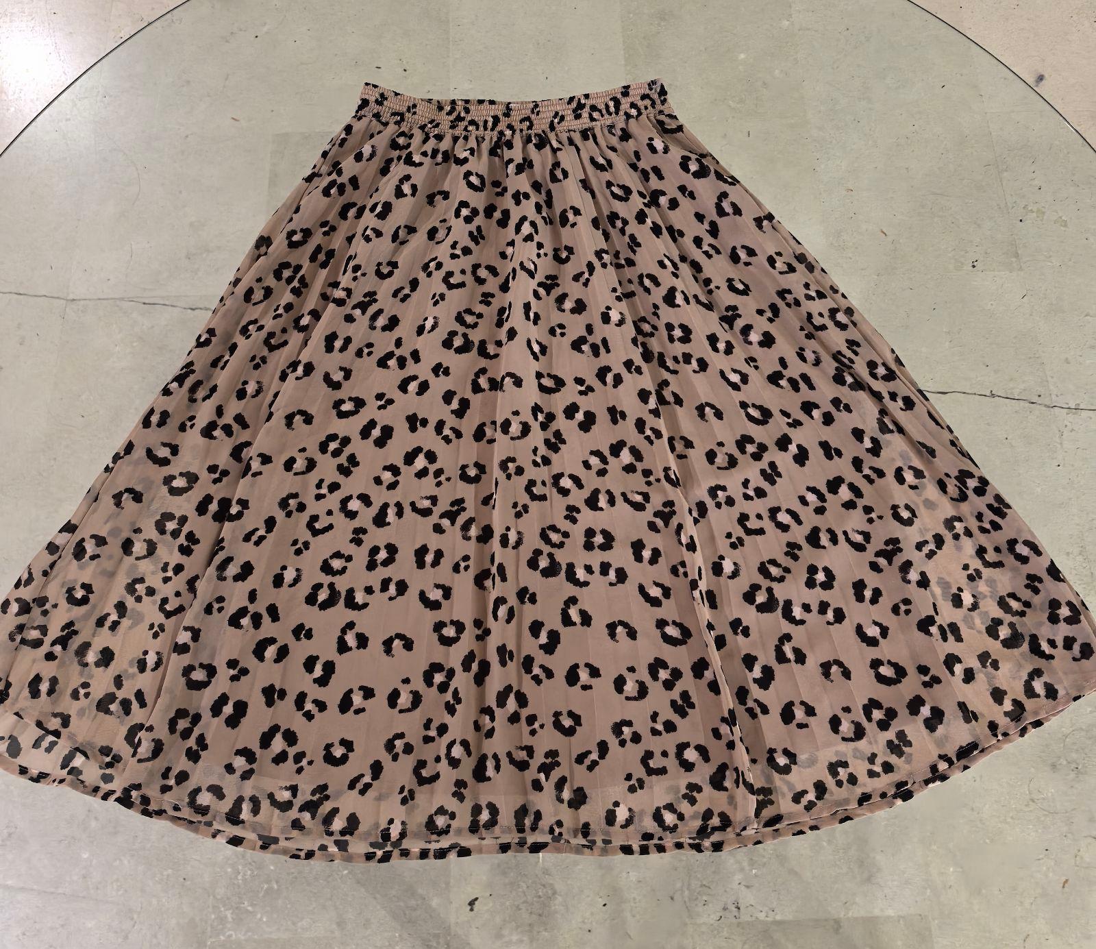 Falda midi A New Day, XSmall con estampado de leopardo