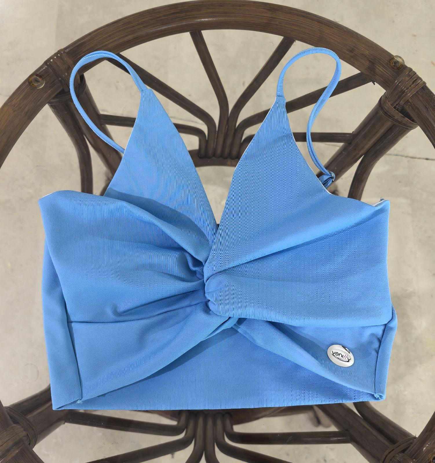 Top Crop Vanilly XXSmall en color azul