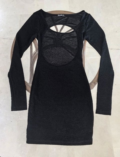 Vestido negro espalda descubierta Studio F - Talla Small