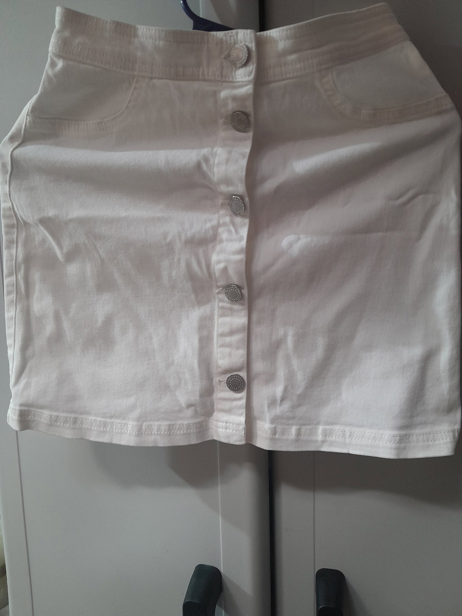 Falda H&M Blanca de Botones - Como Nueva