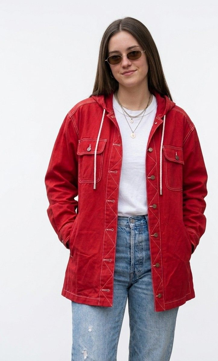 Sobrecamisa ligera roja Marsh Landing Blues Talla S