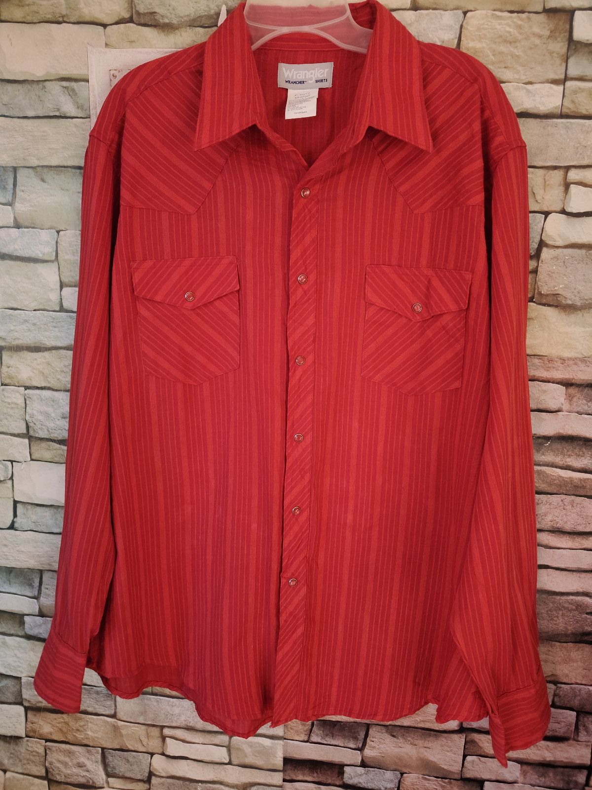 Camisa Vaquera Wrangler Original Roja Talla XL