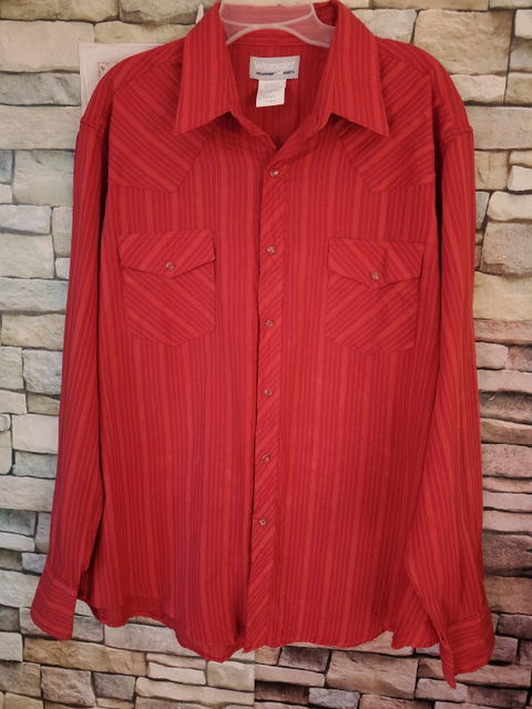 Camisa Vaquera Wrangler Original Roja Talla XL