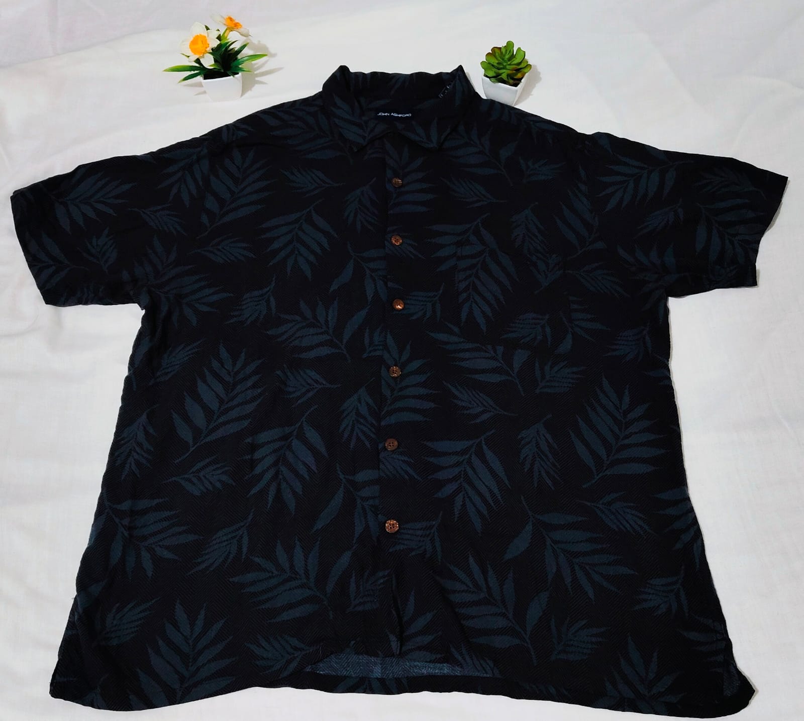 Camisa Cubana Retro John Ashford XL - 100% Rayón Tropical