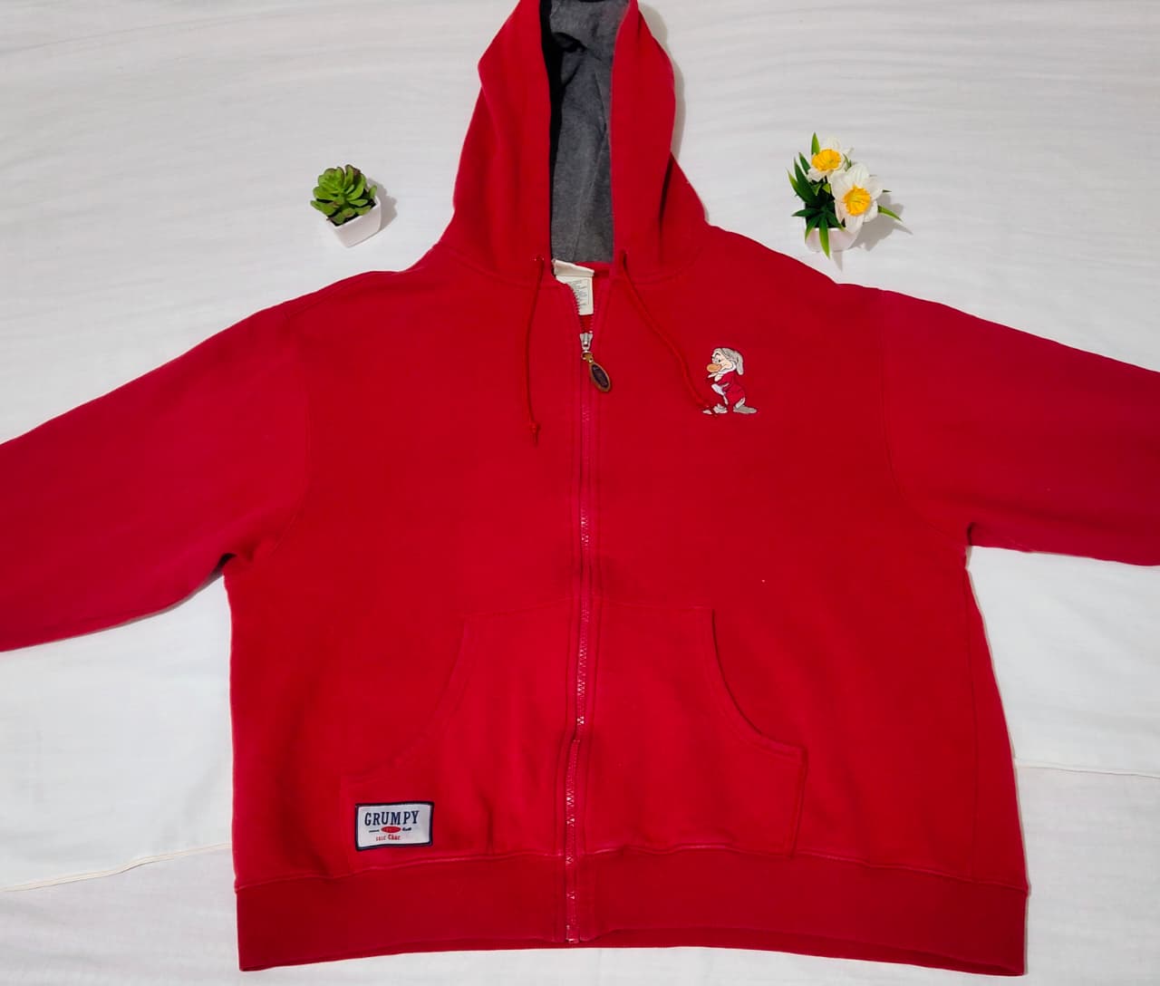 🔥 RARA Sudadera Vintage Disney Store Gruñón 90s Cierre L