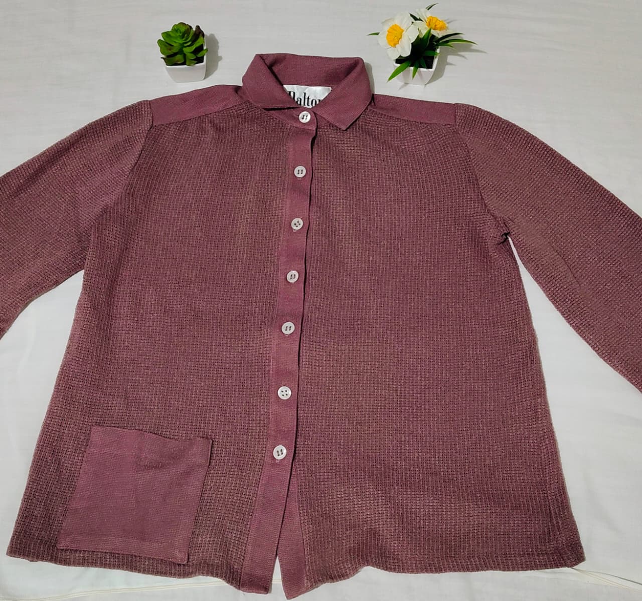 ✨ Cardigan Vintage 60s Dalton Rosa Malva M