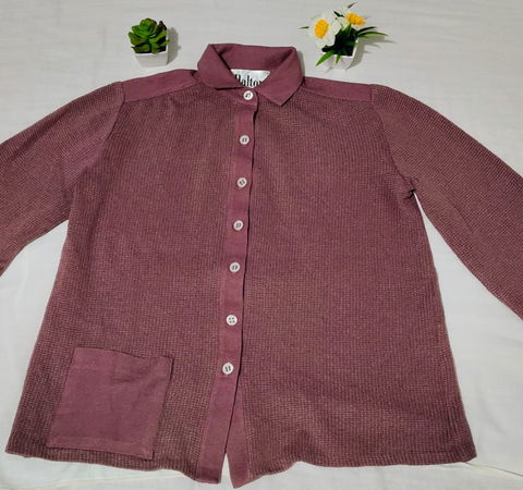 ✨ Cardigan Vintage 60s Dalton Rosa Malva M