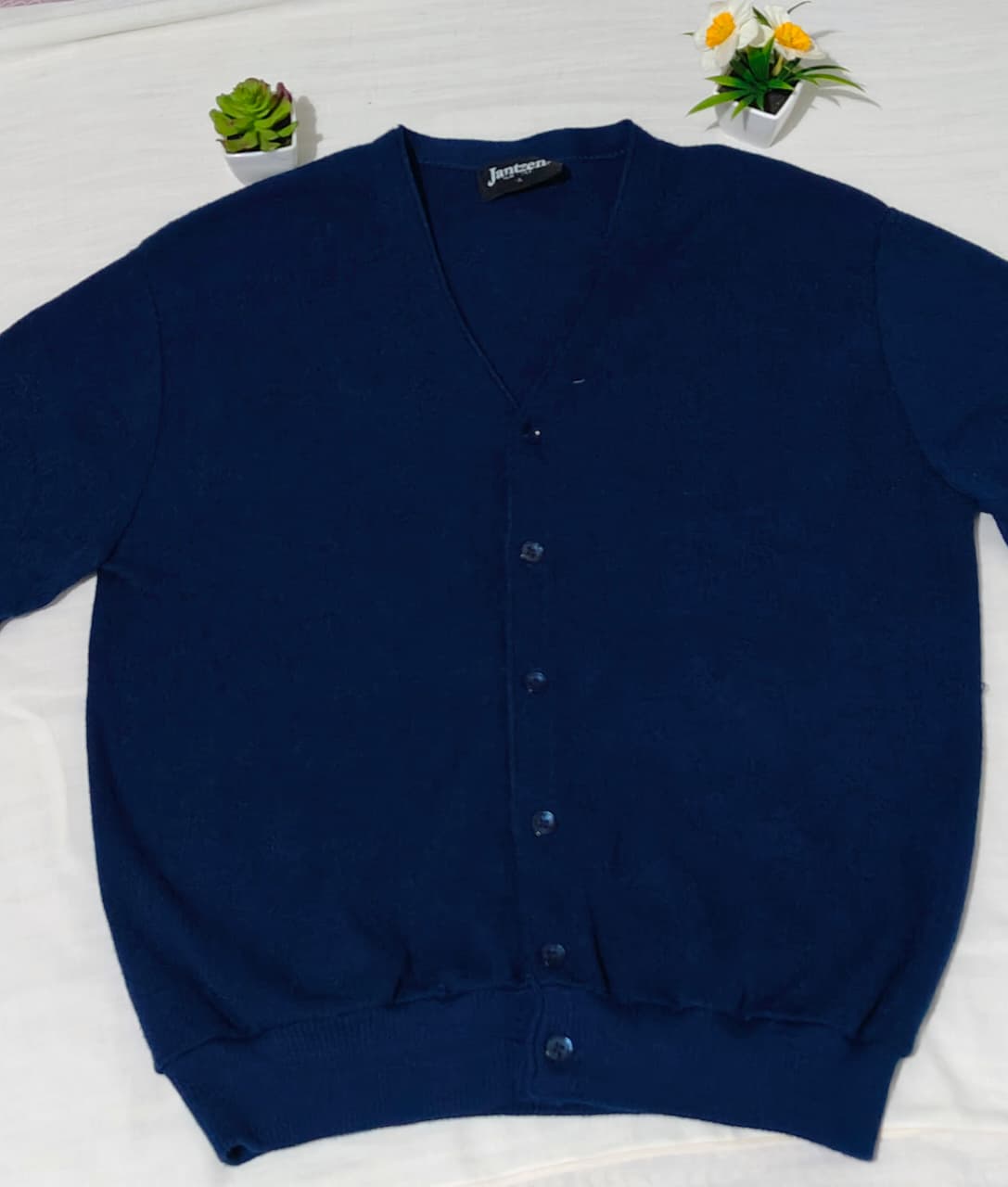 ✨ Cárdigan Vintage Jantzen 80s Azul Marino L