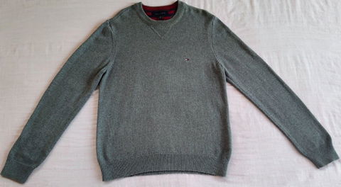 Sueter Tommy Hilfiger Gris M Algodon