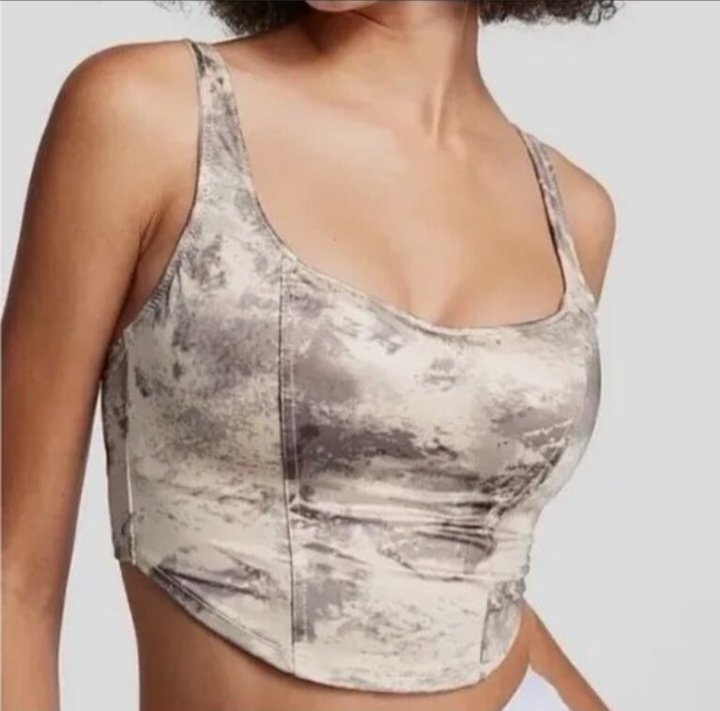Top Marmoleado Talla L Marca Pink de Victoria's Secret - Nuevo con Etiquetas
