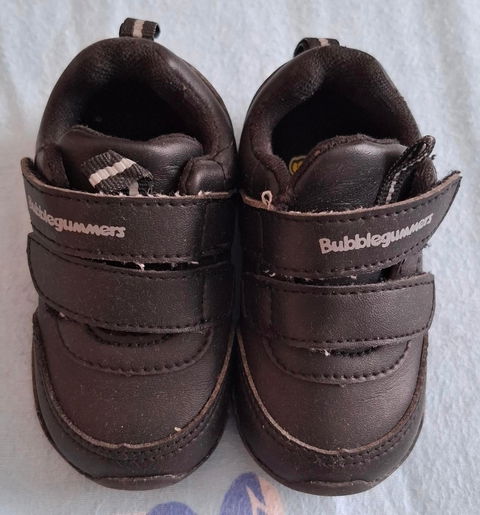Tenis Negros Bubblegummers Doble Velcro