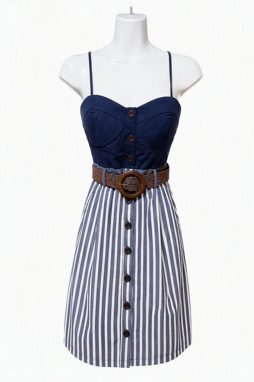Vestido Marinero con rayas - cinturón incluido