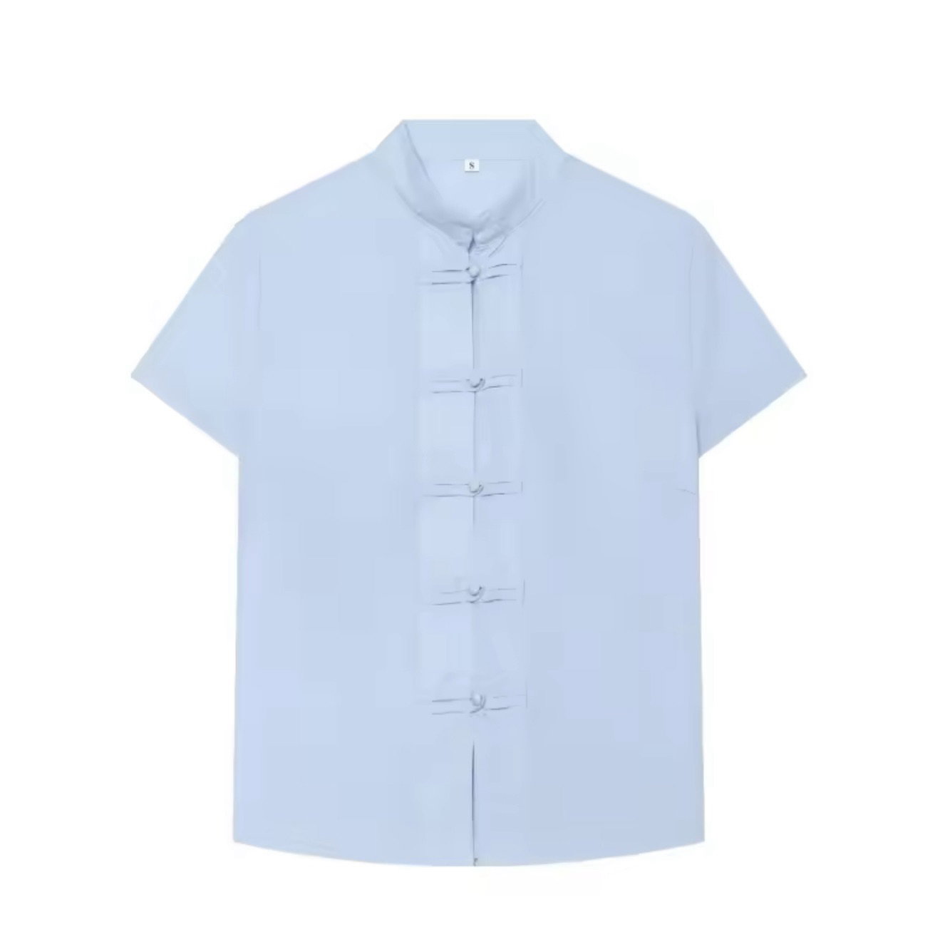Camisa estilo oriental celeste de manga corta