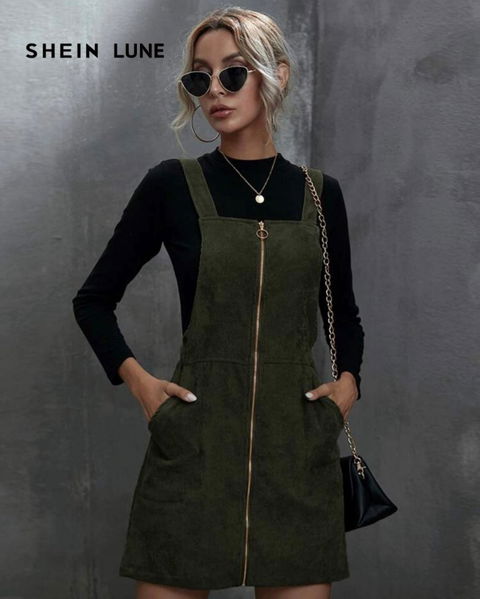 Vestido Overol Oversized Chic Bohémico de Shein