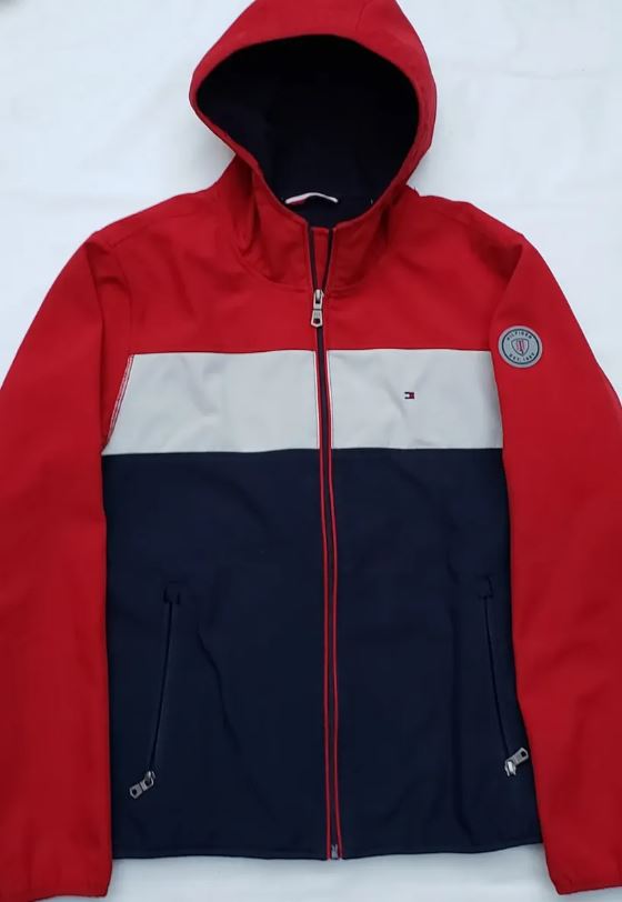 Chamarra Tommy Hilfiger Roja y Azul con Capucha