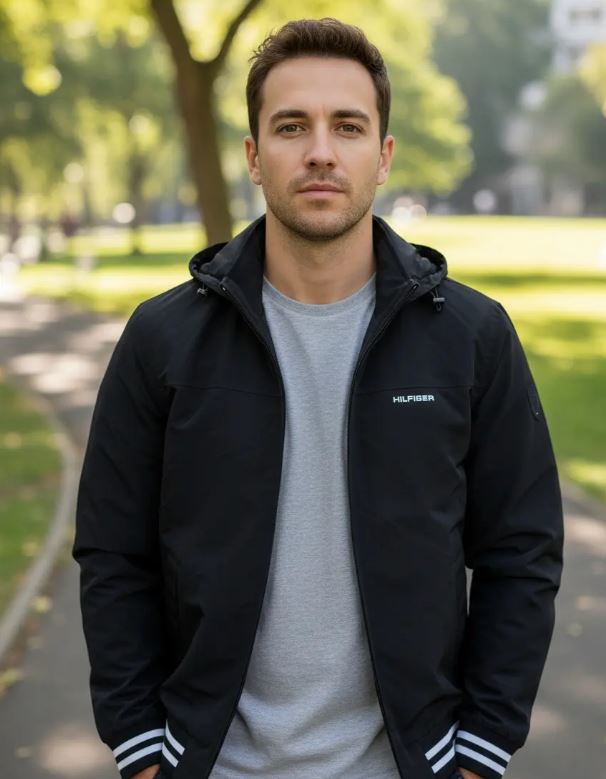 Tommy Hilfiger Chamarra Impermeable Para Hombre Xl