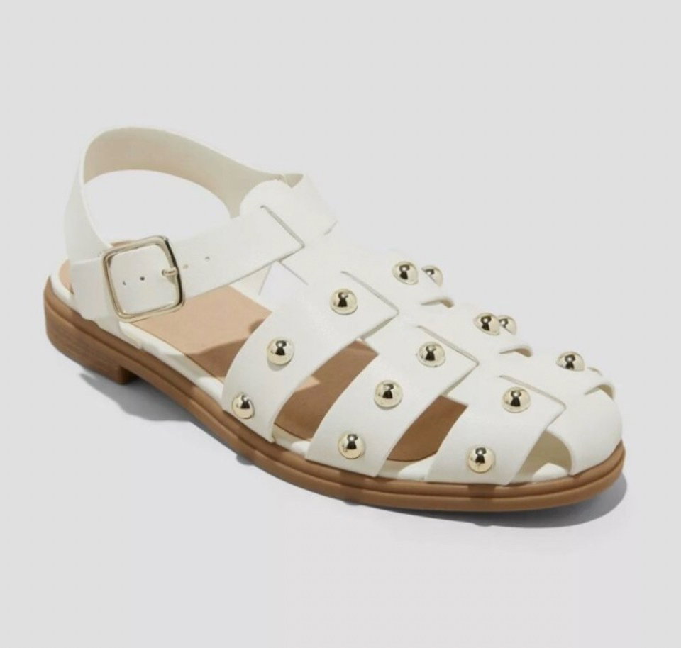 Sandalias Nuevas Beige con Estoperoles Talla 2.5 (3) Méx