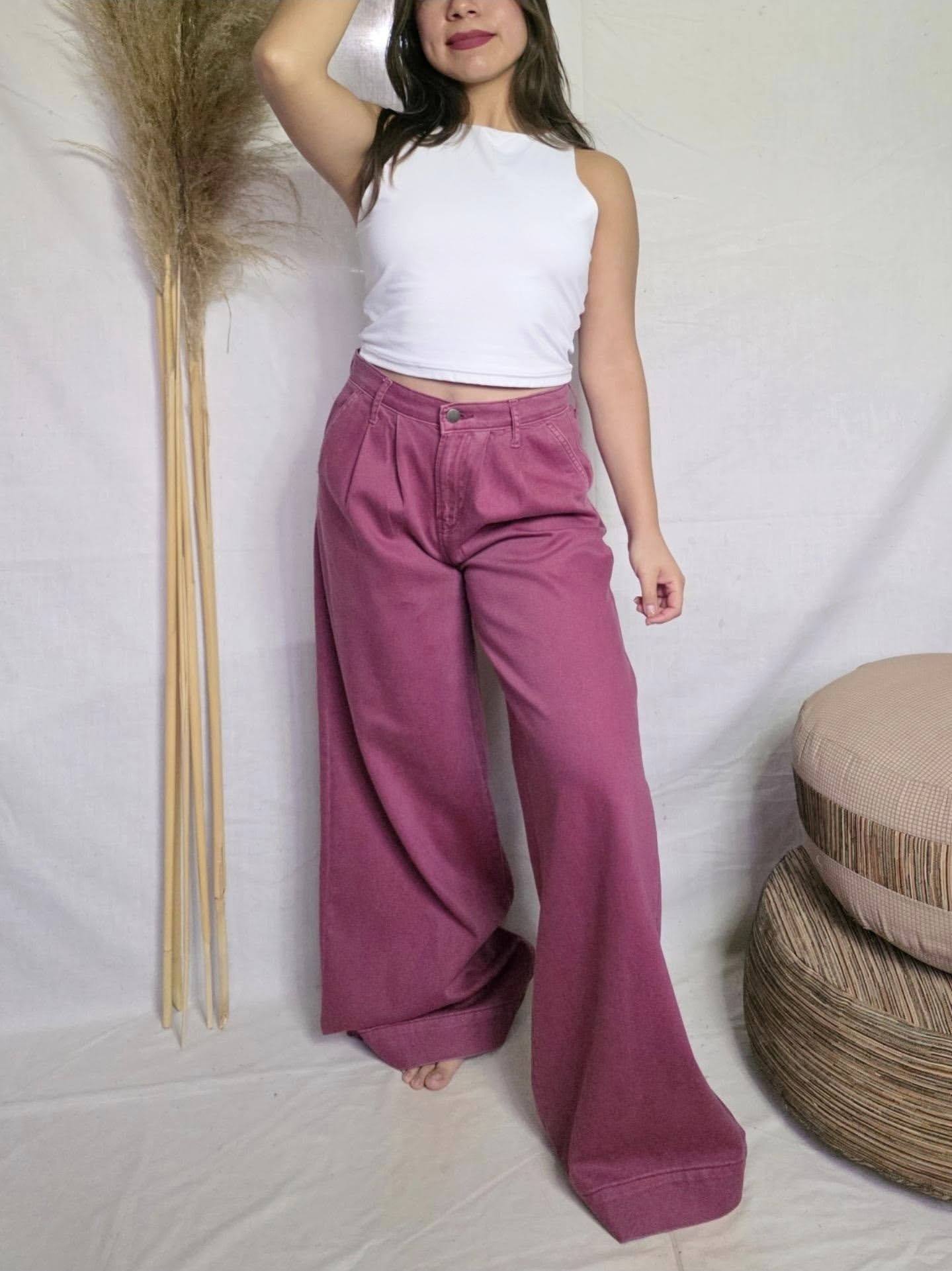 Pantalón Wide Leg Rose a.n.a. Talla 4 - Nuevo