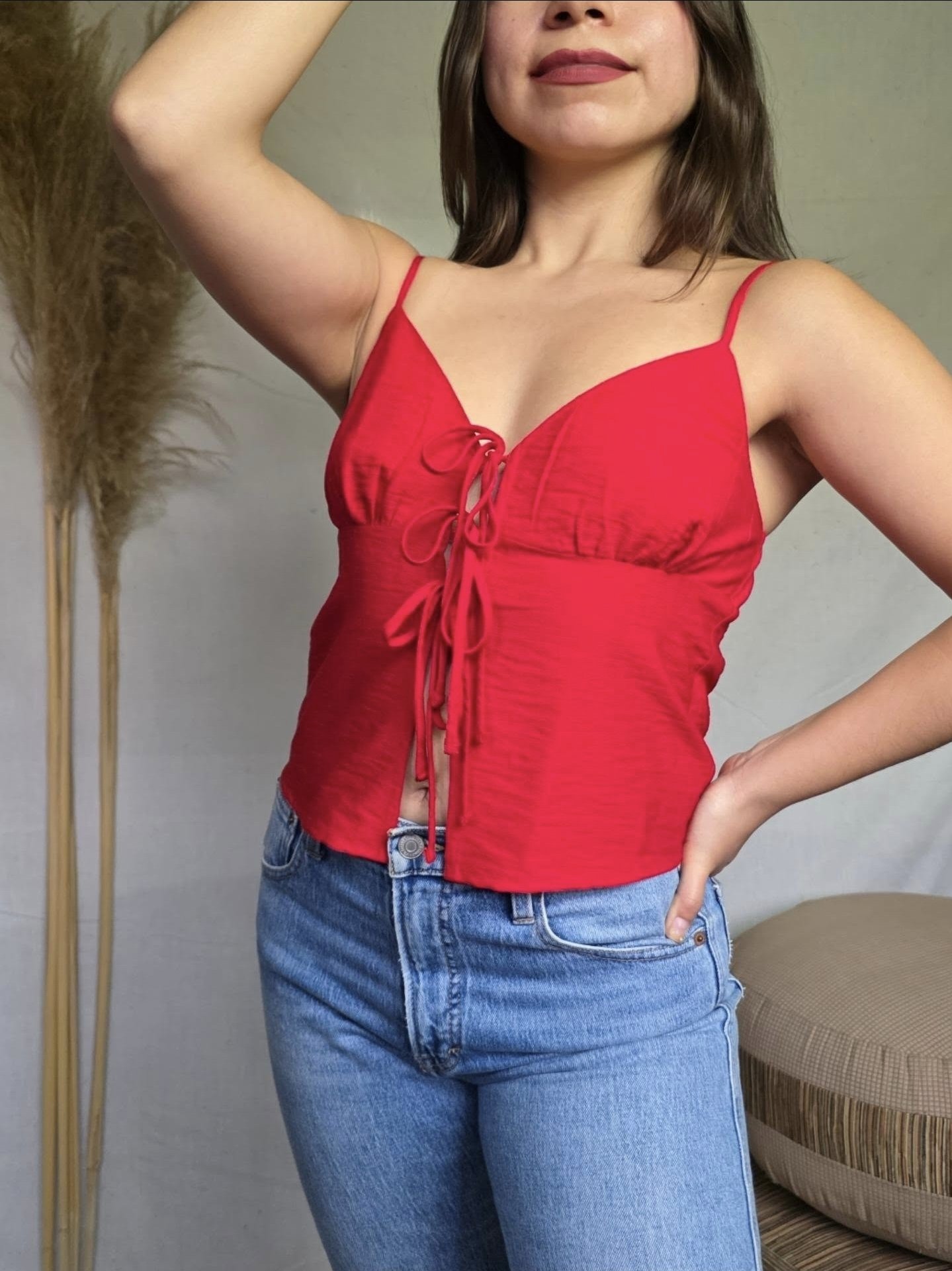 Blusa Roja Cintas Wild Fable