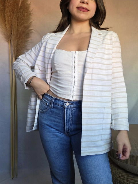 Blazer Rayado Liz Claiborne