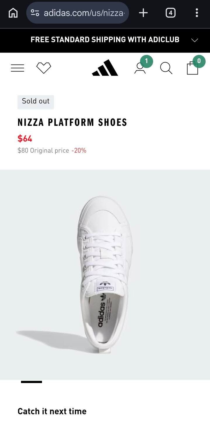 Tenis Adidas Nizza Platform Blancos 