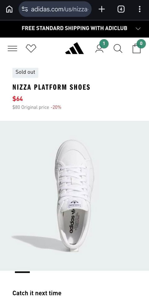 Tenis Adidas Nizza Platform Blancos