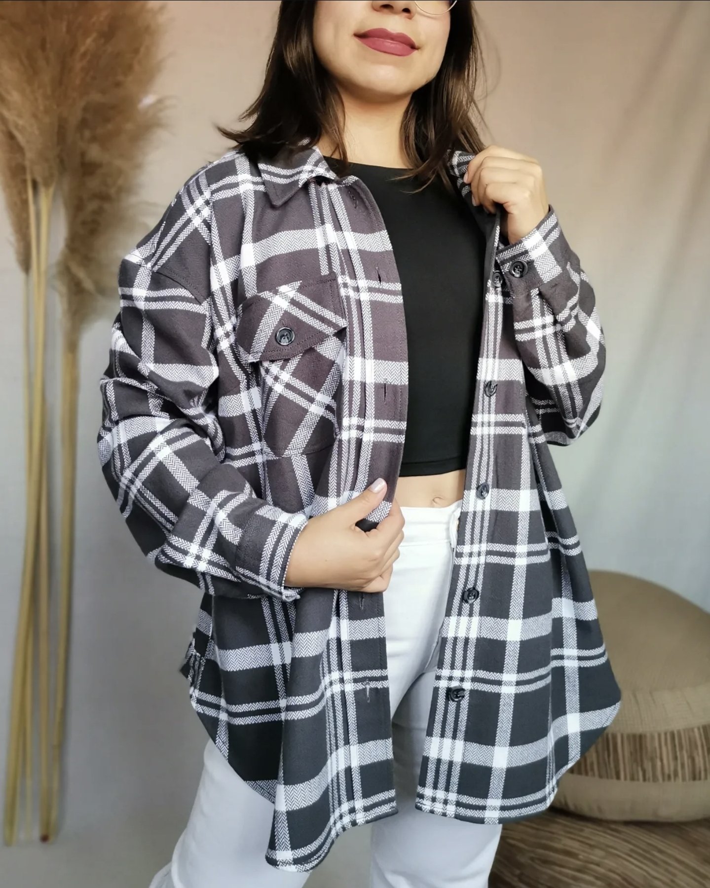 Sobre Camisa/Chaqueta Cuadros Lane Bryant