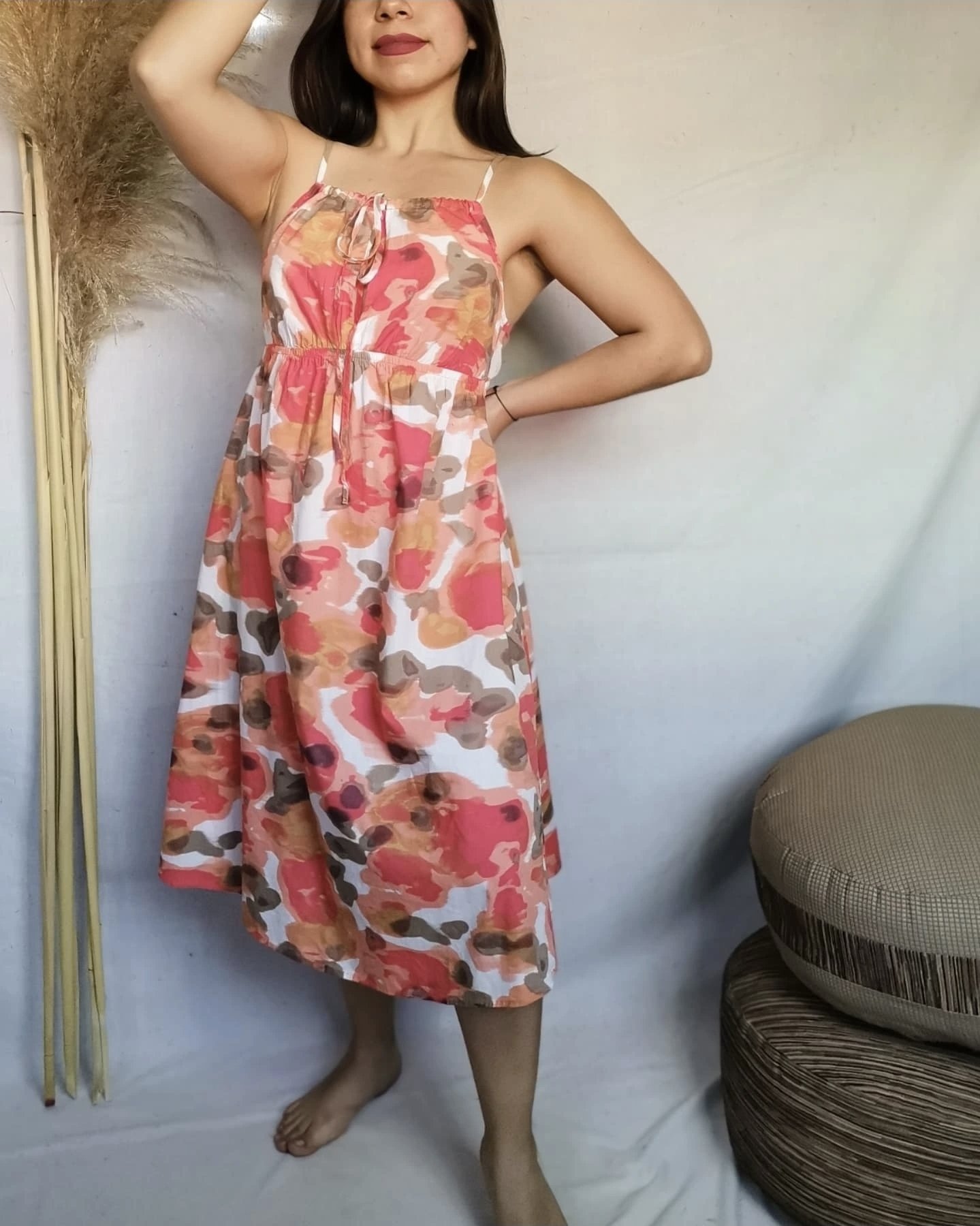 Vestido Floreado Midi Vero Moda